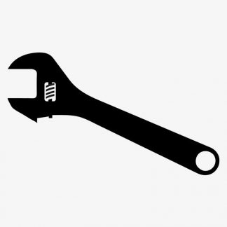 Black Wrench Silhouette Shape : Stock Vector (Royalty Free) 021506