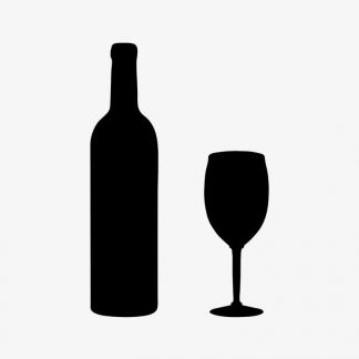 Wine Glass and Bottle Silhouette Shape : Stock Vector (Royalty Free) 021511