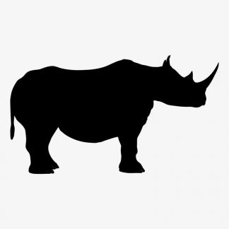 Rhino Standing: A Majestic Display of the Powerful Animal : Stock Vector (Royalty Free) 021523