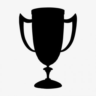 Illustration Of Trophy Cup In Silhouette Isolated On White : Stock Vector (Royalty Free) 021525