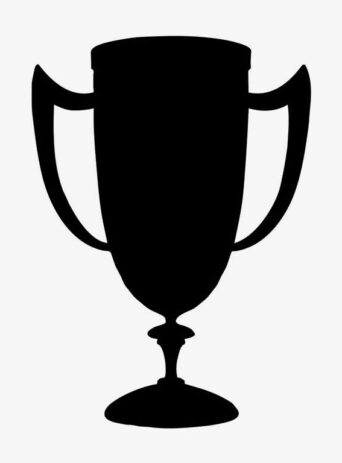 Illustration Of Trophy Cup In Silhouette Isolated On White : Stock Vector (Royalty Free) 021525