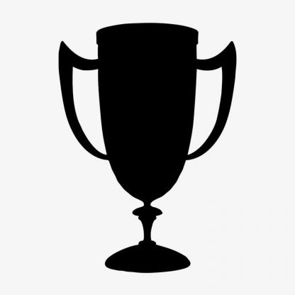 Illustration Of Trophy Cup In Silhouette Isolated On White : Stock Vector (Royalty Free) 021525