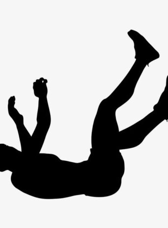 Illustration Of Person Falling In Silhouette Isolated On White : Stock Vector (Royalty Free) 021538