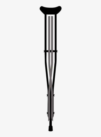 Illustration Of Crutch In Silhouette Isolated On White : Stock Vector (Royalty Free) 021539