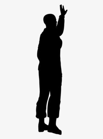 Illustration Of Soldier Leaving Waving Hand In Silhouette Isolated On White : Stock Vector (Royalty Free) 021544