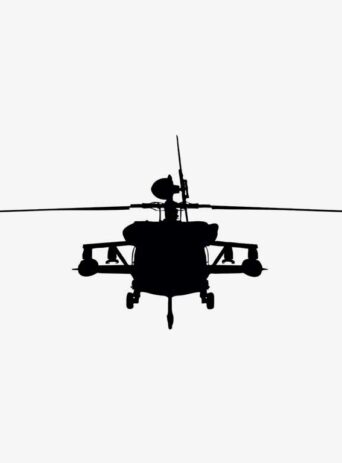 Illustration Of Helicopter In Silhouette Isolated On White : Stock Vector (Royalty Free) 021545