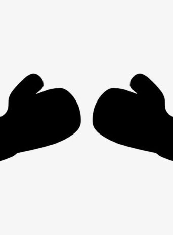 Illustration Of Boxing Gloves In Silhouette Isolated On White : Stock Vector (Royalty Free) 021550