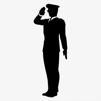 Man Saluting In Uniform Isolated On White : Stock Vector (Royalty Free) 021552