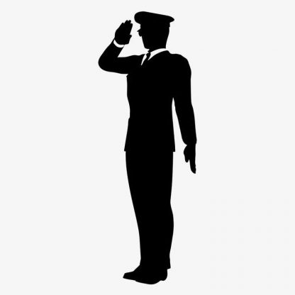 Man Saluting In Uniform Isolated On White : Stock Vector (Royalty Free) 021552