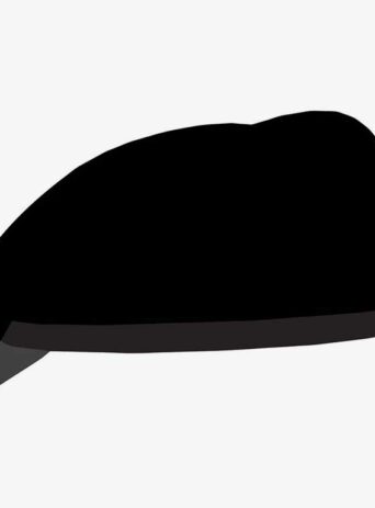 Illustration Of Beret In Silhouette Isolated On White : Stock Vector (Royalty Free) 021553