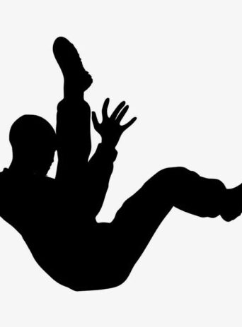 Illustration Of Person Falling In Silhouette Isolated On White : Stock Vector (Royalty Free) 021561