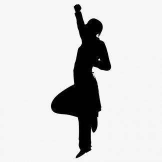 Illustration Of Successful Winner Celebrating Victory In Power Pose In Silhouette Isolated On White : Stock Vector (Royalty Free) 021562