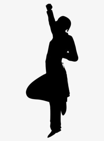 Illustration Of Successful Winner Celebrating Victory In Power Pose In Silhouette Isolated On White : Stock Vector (Royalty Free) 021562