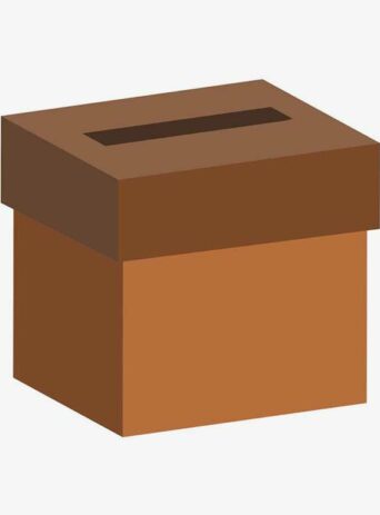 Illustration Of Ballot Box In Silhouette Isolated On White : Stock Vector (Royalty Free) 021573