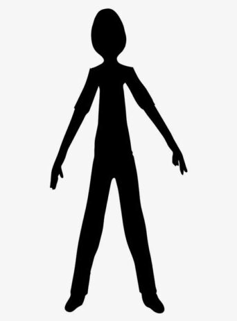 Illustration Of Figure Standing Still In Silhouette Isolated On White : Stock Vector (Royalty Free) 021576
