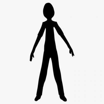 Illustration Of Figure Standing Still In Silhouette Isolated On White : Stock Vector (Royalty Free) 021576