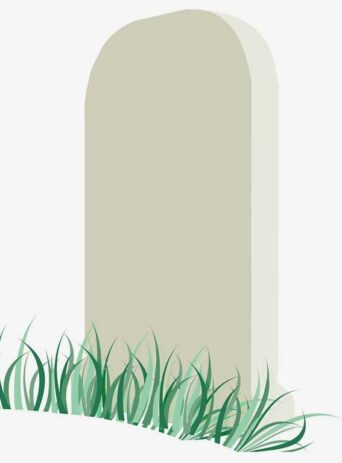 Illustration Of Grave Stone In Silhouette Isolated On White : Stock Vector (Royalty Free) 021578