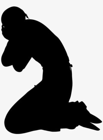 Illustration Of A Person Struggling To Manage Stress and Overcome Desperation In Silhouette Isolated On White : Stock Vector (Royalty Free) 021587