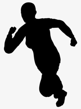 Illustration Of Woman Running Fast In Silhouette Isolated On White : Stock Vector (Royalty Free) 021589