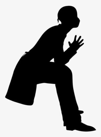 Illustration Of A Person Struggling To Manage Stress and Overcome Desperation In Silhouette Isolated On White : Stock Vector (Royalty Free) 021591