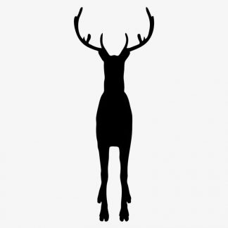 Illustration Of Reindeer Standing In Silhouette Isolated On White : Stock Vector (Royalty Free) 021592