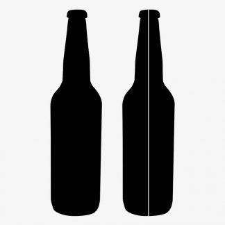 Illustration Of Beer Bottle In Silhouette Isolated On White : Stock Vector (Royalty Free) 021599