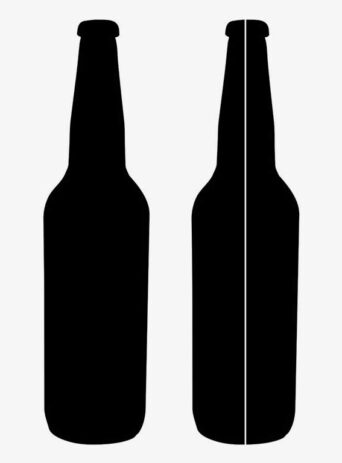 Illustration Of Beer Bottle In Silhouette Isolated On White : Stock Vector (Royalty Free) 021599