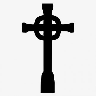 Illustration Of Grave Cross In Cemetery In Silhouette Isolated On White : Stock Vector (Royalty Free) 021603