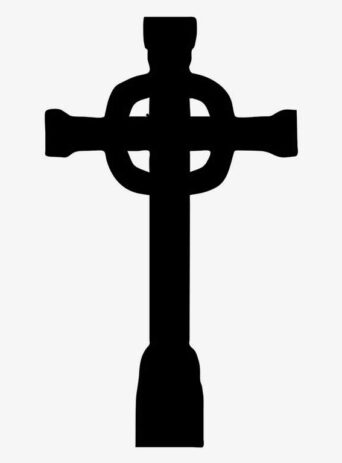 Illustration Of Grave Cross In Cemetery In Silhouette Isolated On White : Stock Vector (Royalty Free) 021603