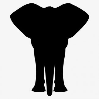 Illustration Of Elephant Standing In Silhouette Isolated On White : Stock Vector (Royalty Free) 021604