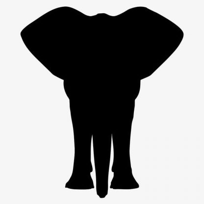 Illustration Of Elephant Standing In Silhouette Isolated On White : Stock Vector (Royalty Free) 021604