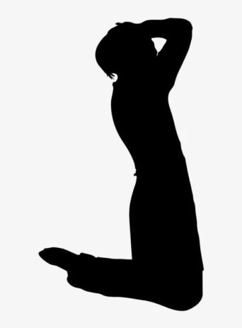 Illustration Of A Person Struggling To Manage Stress and Overcome Desperation In Silhouette Isolated On White : Stock Vector (Royalty Free) 021606