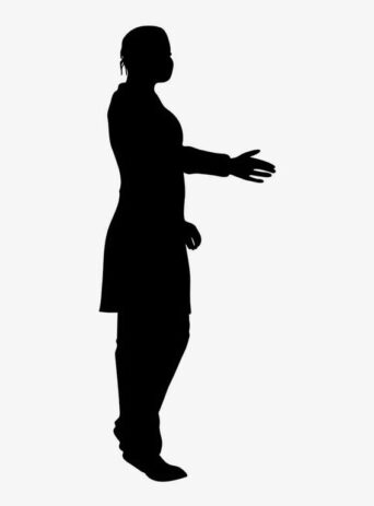 Illustration Of Man Extending A Hand In Silhouette Isolated On White : Stock Vector (Royalty Free) 021609