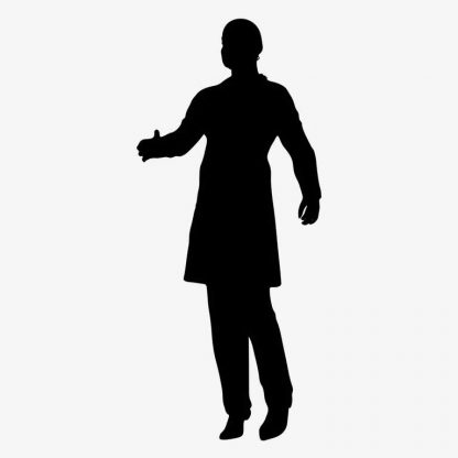 Illustration Of Man Extending A Hand In Silhouette Isolated On White : Stock Vector (Royalty Free) 021613