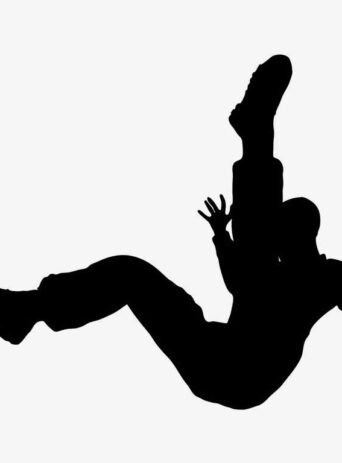 Illustration Of Person Falling In Silhouette Isolated On White : Stock Vector (Royalty Free) 021614