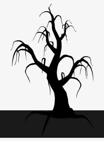 Illustration Of Death Tree In Silhouette Isolated On White : Stock Vector (Royalty Free) 021618