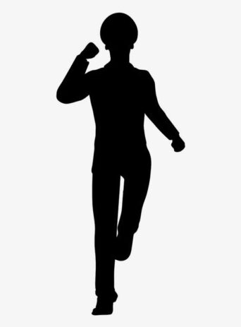 Illustration Of Man On Duty Running In Silhouette Isolated On White : Stock Vector (Royalty Free) 021621