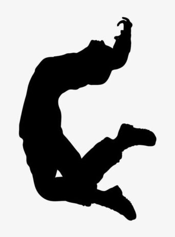 Illustration Of Person Falling In Silhouette Isolated On White : Stock Vector (Royalty Free) 021626