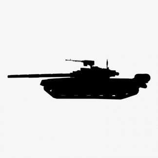 Illustration Of Military Tank In Silhouette Isolated On White : Stock Vector (Royalty Free) 021631