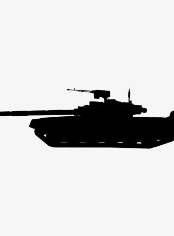 Illustration Of Military Tank In Silhouette Isolated On White : Stock Vector (Royalty Free) 021631