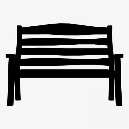 Illustration Of Bench In Silhouette Isolated On White : Stock Vector (Royalty Free) 021639