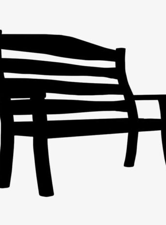 Illustration Of Park Bench In Silhouette Isolated On White : Stock Vector (Royalty Free) 021645
