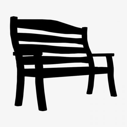 Illustration Of Park Bench In Silhouette Isolated On White : Stock Vector (Royalty Free) 021645