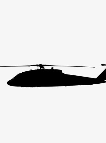 Illustration Of Helicopter In Silhouette Isolated On White : Stock Vector (Royalty Free) 021654