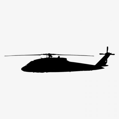 Illustration Of Helicopter In Silhouette Isolated On White : Stock Vector (Royalty Free) 021654