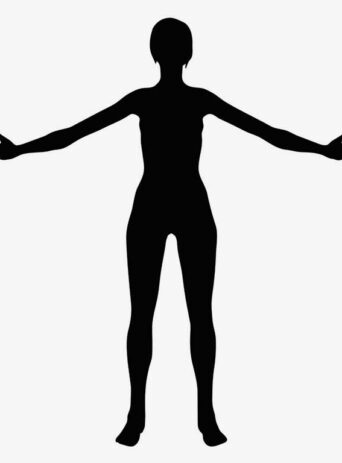 Illustration Of Woman Standing With Open Arms In Silhouette Isolated On White : Stock Vector (Royalty Free) 021657