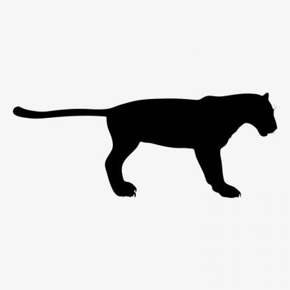 Illustration Of Panther Standing In Silhouette Isolated On White : Stock Vector (Royalty Free) 021660