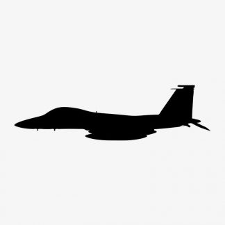 Illustration Of F5 Fighter Jet Flying In Silhouette Isolated On White : Stock Vector (Royalty Free) 021664