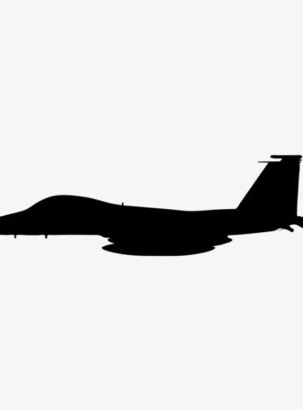 Illustration Of F5 Fighter Jet Flying In Silhouette Isolated On White : Stock Vector (Royalty Free) 021664