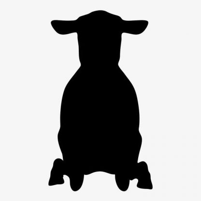 Illustration Of Sheep Standing In Silhouette Isolated On White : Stock Vector (Royalty Free) 021667